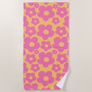 Serviette De Plage Motif Rétro Daisées d'été #6 #retro #floral
