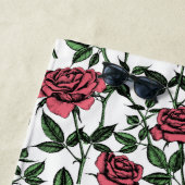 Serviette De Plage motif rose (En situation)