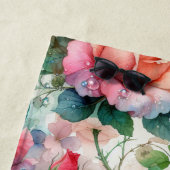 Serviette De Plage Motif Rose Fantaisiste (En situation)