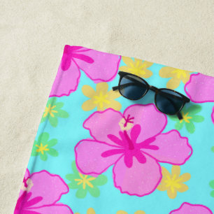 Serviette De Plage Motif rose Hibiscus