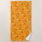 Serviette De Plage Motif Rose orange (Devant)