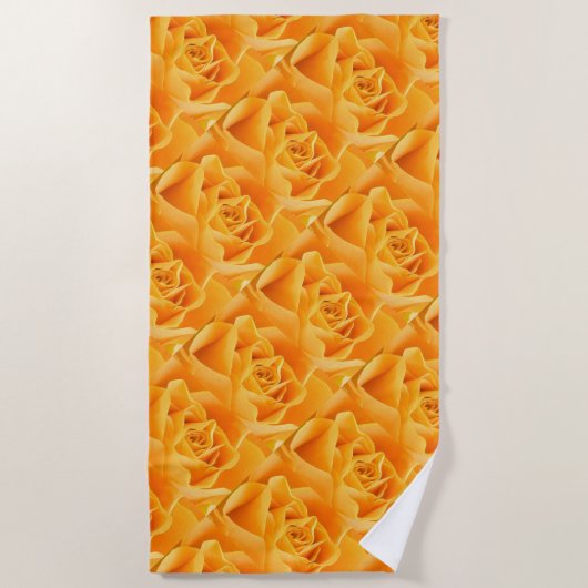 Serviette De Plage Motif Rose orange (Devant)