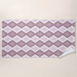 Serviette De Plage motif rose quartz rose diamant