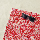Serviette de plage Motif rouge (En situation)
