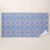 Serviette De Plage Motif rustique de carrés en patchwork (Devant)