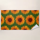 Serviette De Plage Motif Rustique de tournesol ferme charme (Devant)