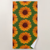 Serviette De Plage Motif Rustique de tournesol ferme charme (Devant)