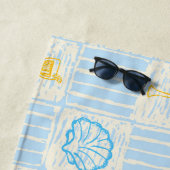 Serviette De Plage motif sans couture de style amalfi (En situation)
