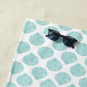 Serviette De Plage Motif Seafoam Seashell