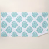 Serviette De Plage Motif Seafoam Seashell (Devant)