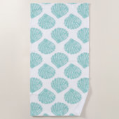 Serviette De Plage Motif Seafoam Seashell (Devant)