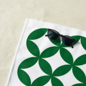 Serviette de plage Motif Shippo Green (En situation)
