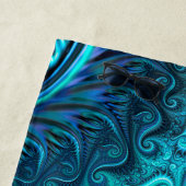 Serviette De Plage Motif spiral bleu et Turquoise Octopus Tentacles (En situation)