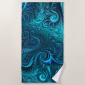 Serviette De Plage Motif spiral bleu et Turquoise Octopus Tentacles (Devant)