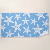 Serviette De Plage Motif Starfish Bleu (Devant)