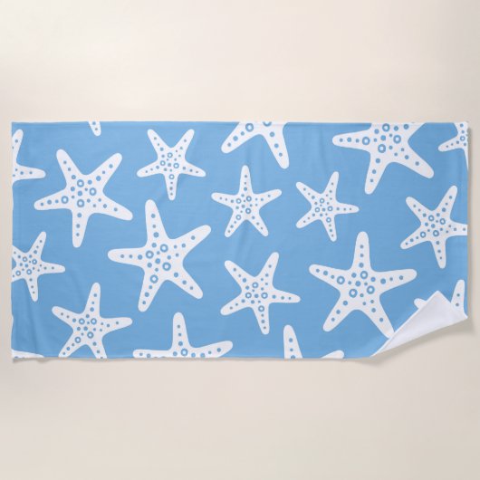 Serviette De Plage Motif Starfish Bleu (Devant)