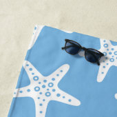 Serviette De Plage Motif Starfish Bleu (En situation)