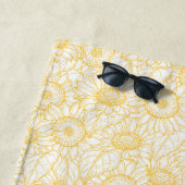 Serviette De Plage Motif Sunny Sunflower (En situation)