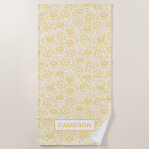 Serviette De Plage Motif Sunny Sunflower