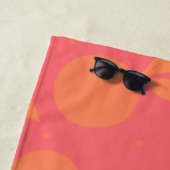 Serviette De Plage motif tangerine Abstrait (En situation)