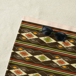 Serviette De Plage Motif Tebeb Éthiopien