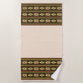 Serviette De Plage Motif Tebeb Éthiopien (Devant)