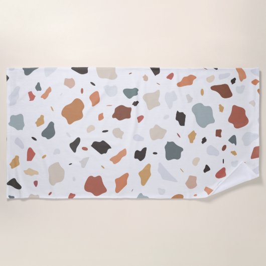 Serviette De Plage Motif Terrazzo (Devant)