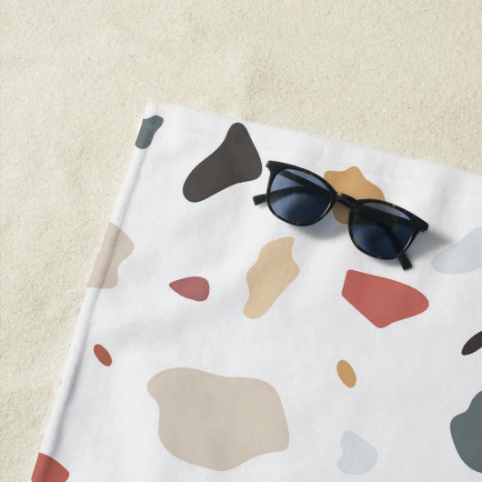 Serviette De Plage Motif Terrazzo (En situation)