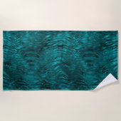 Serviette De Plage Motif turquoise Ombre Glam Parties scintillant Tig (Devant)