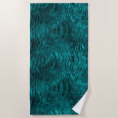 Serviette De Plage Motif turquoise Ombre Glam Parties scintillant Tig (Devant)