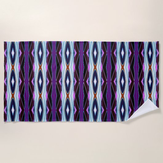Serviette De Plage Motif violet unique (Devant)
