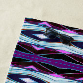 Serviette De Plage Motif violet unique (En situation)