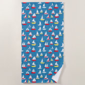 Serviette De Plage Motif voilier (Devant)