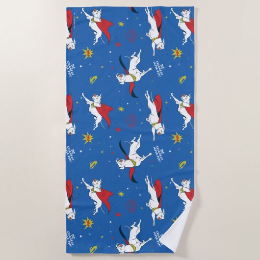 Serviette De Plage Motif volant Krypto (Devant)