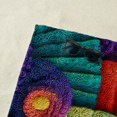 Serviette De Plage Motifs Abstraits de la spirale vibrante (En situation)