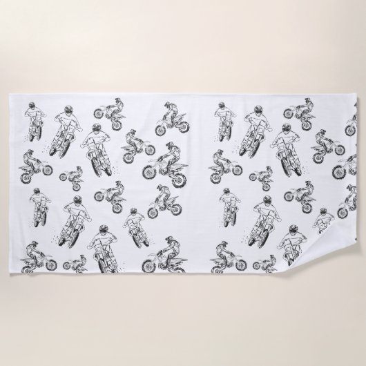 Serviette De Plage Moto Cross (Devant)