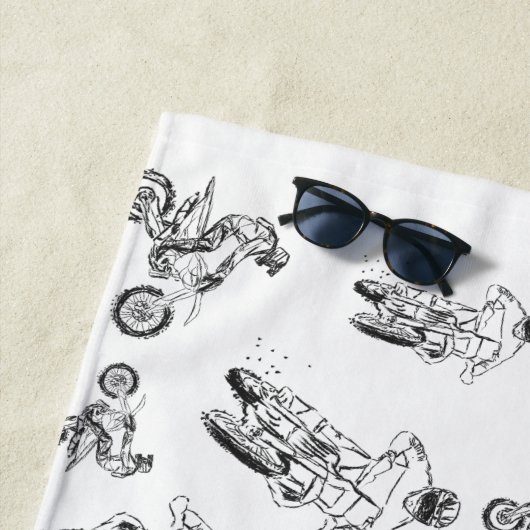 Serviette De Plage Moto Cross (En situation)