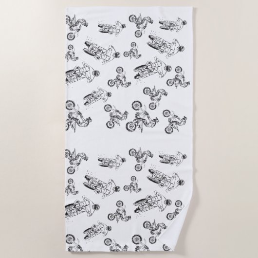 Serviette De Plage Moto Cross (Devant)
