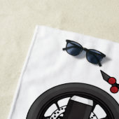Serviette De Plage moto de style croiseur cool (En situation)