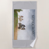 Serviette de plage Motocross. (Devant)