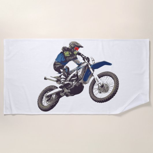 serviette de plage MOTOCROSS. (Devant)