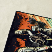 Serviette De Plage Motocross de nom personnalisé (En situation)