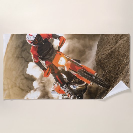 Serviette De Plage Motocross Rider (Devant)