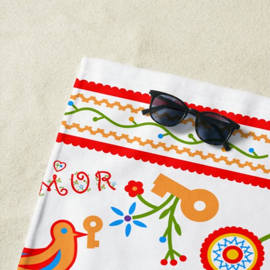 Serviette De Plage Mouchoirs d'amour de Valentine (En situation)