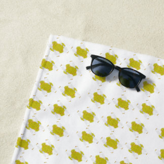 Serviette De Plage Mouette de Hanouka avec dreidel et gelt