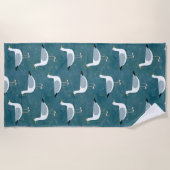 Serviette De Plage Mouettes Nautiques (Devant)