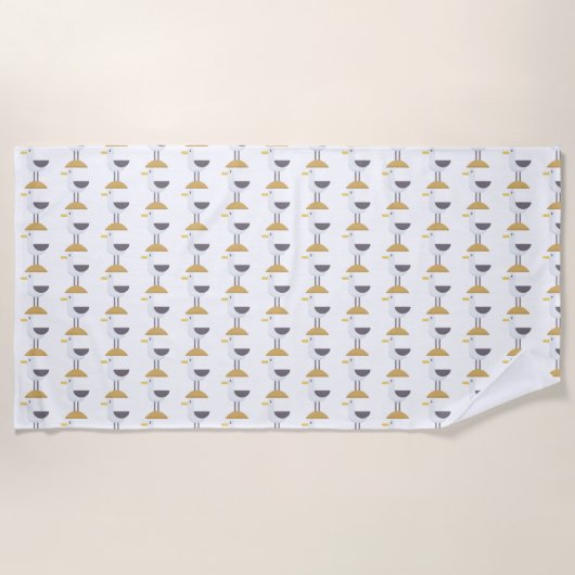 Serviette De Plage moustache (Devant)