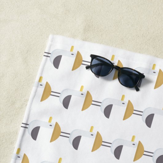 Serviette De Plage moustache (En situation)