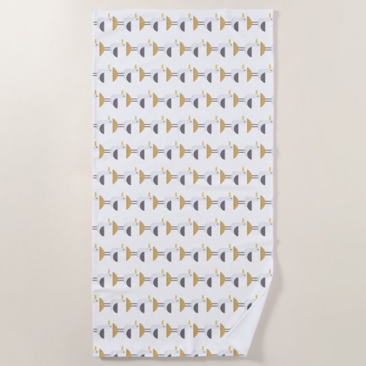 Serviette De Plage moustache (Devant)