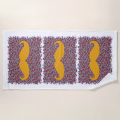 Serviette De Plage Moustache drôle #15 (Devant)